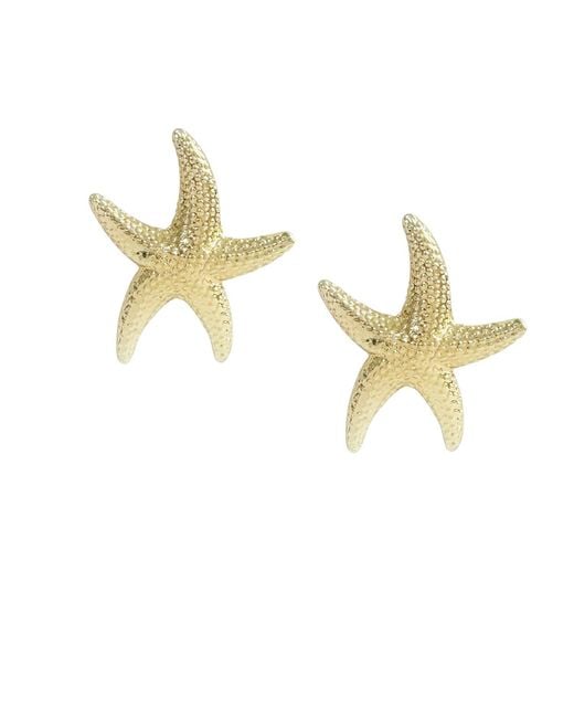 Maison De Gala Metallic Starfish Stud Earrings