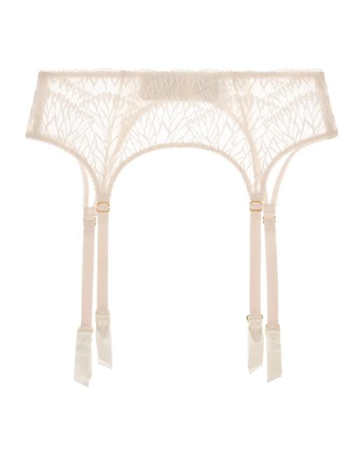 Journelle White Loulou Suspender Belt Blanc
