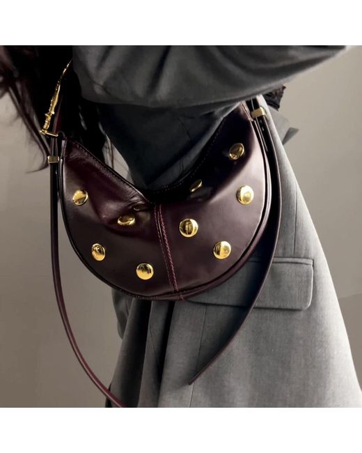Indigolush Red Mini Hobo Studded Gilded Lure Cherry