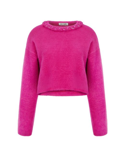 Nocturne Pink Embellished Knit Sweater
