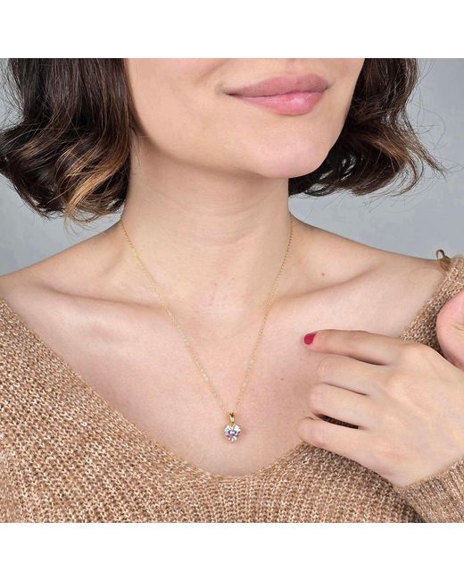 Harfi Pink Rose Quartz October Birthstone Love Heart Necklace