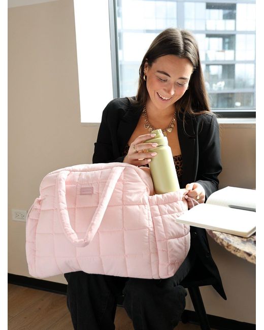 augustnoa Pink The Weekender Duffle Bag