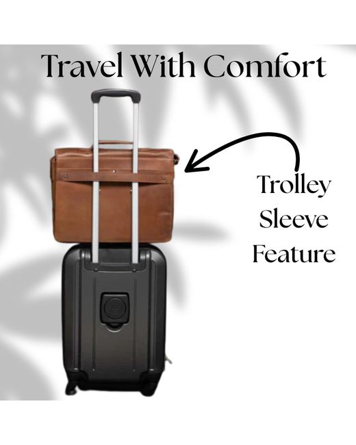 Hides Leather Co. Brown Handmade Leather Messenger Bag, Travel Laptop Briefcase for men