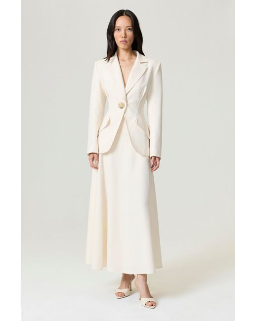 Nocturne Natural Accent Padded Shoulder Jacket