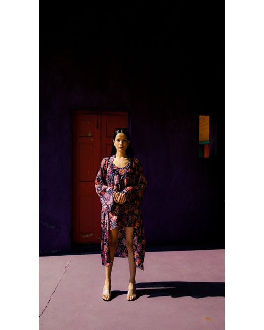 Any Old Iron Purple Spiders From Mars Short Dress