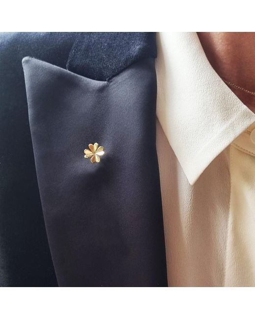 Lee Renee Metallic Lucky Clover Lapel Pin – for men