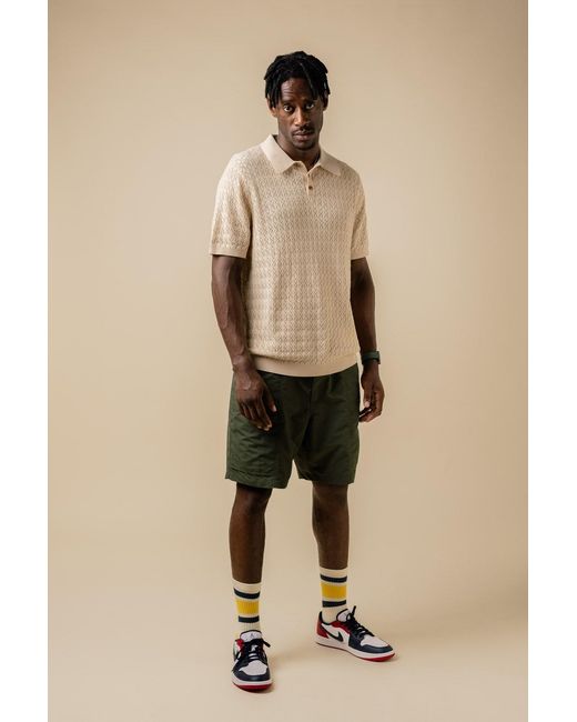 FELLA SWIM Multicolor Neutrals Lionel Creme Knitted Polo for men