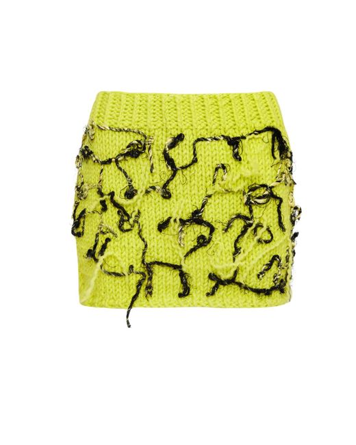 Sarah Regensburger Yellow The Sun Knit Skirt