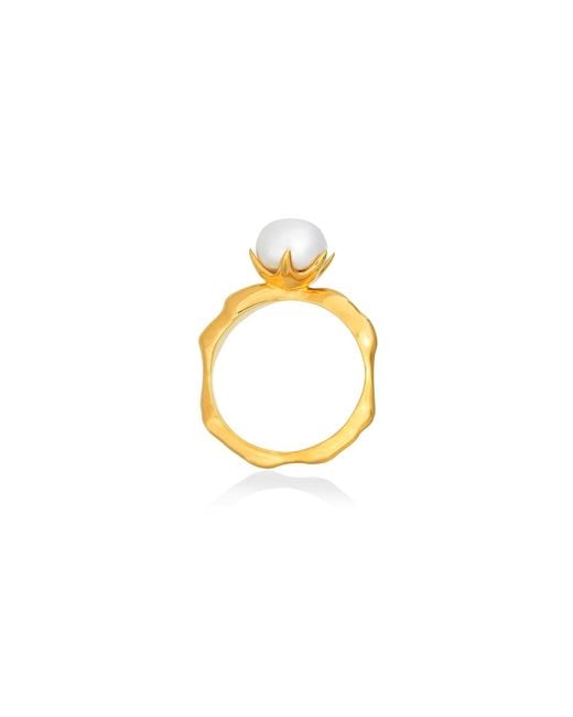 Myrto Katramadou Jewellery Metallic Thalassa – Pearl Ring