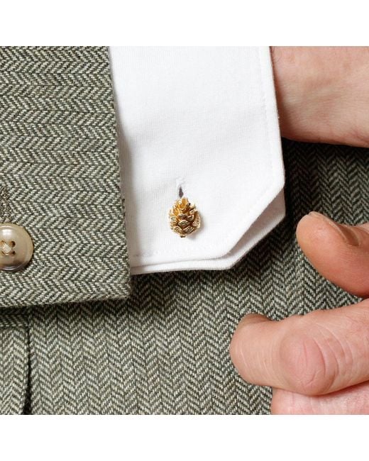 Lee Renee Metallic Baby Pine Cone Cufflinks for men