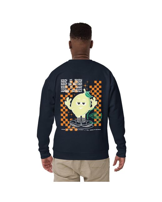 Anchor and Crew Blue Lemon Fresh Dial-A-Local Organic Cotton Sweatshirt