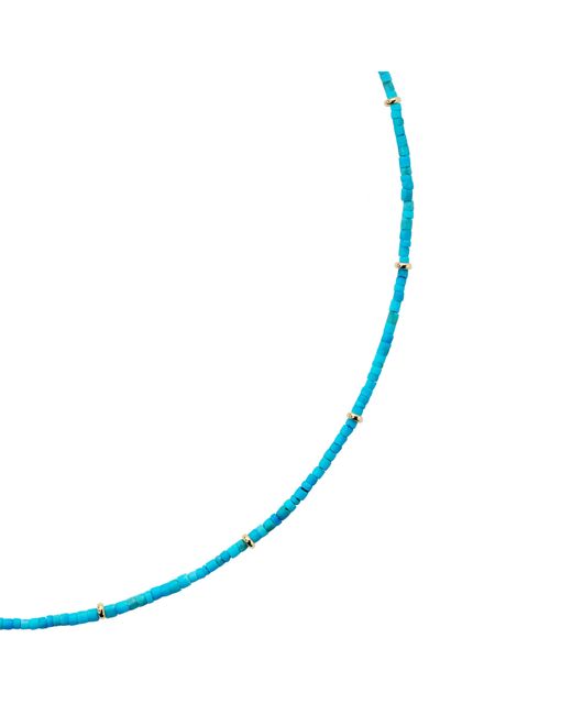 Bombyx House Blue Tiny Tube Station Necklace