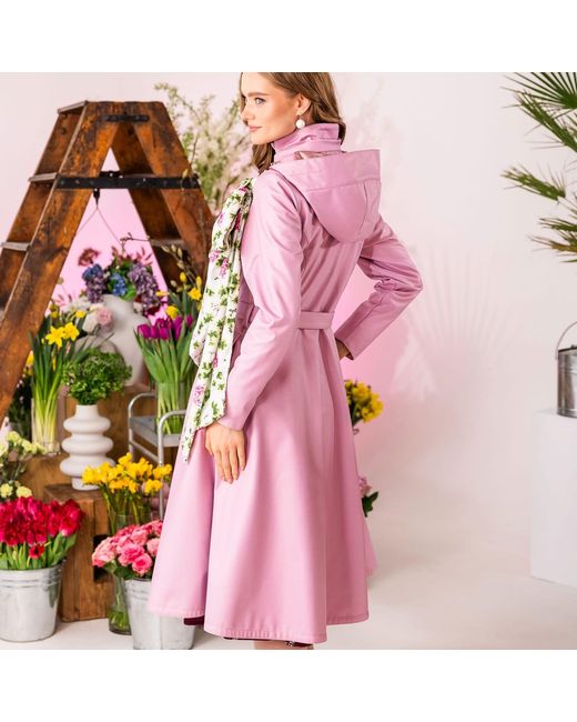 RainSisters Pink Trench Coat: Rosie Bow