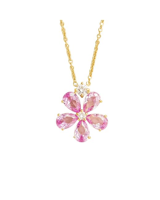 Juvetti Pink Florea Necklace Sapphire & Diamond