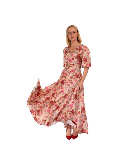 Sofia Tsereteli Red Classic Romance Silk Gown