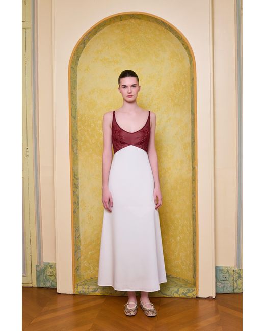 Pcfg White The Broderie Anglaise Edit Embroidered Floral Midi Dress