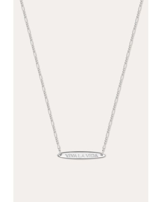 Vanhi Metallic Viva La Vida Bar Chain Necklace
