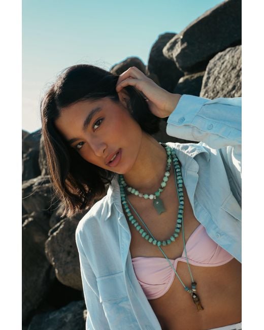 Hannah B. Jewelry Blue Ocean Breeze Gemstone Necklace