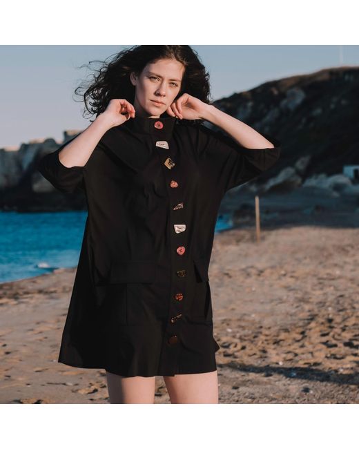 Mirimalist Black Stone Age Dress Jacket