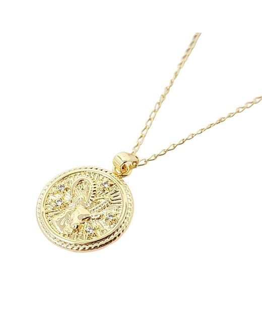 Harfi Metallic Capricorn Plated Zodiac Astrology Pendant Charm Necklace