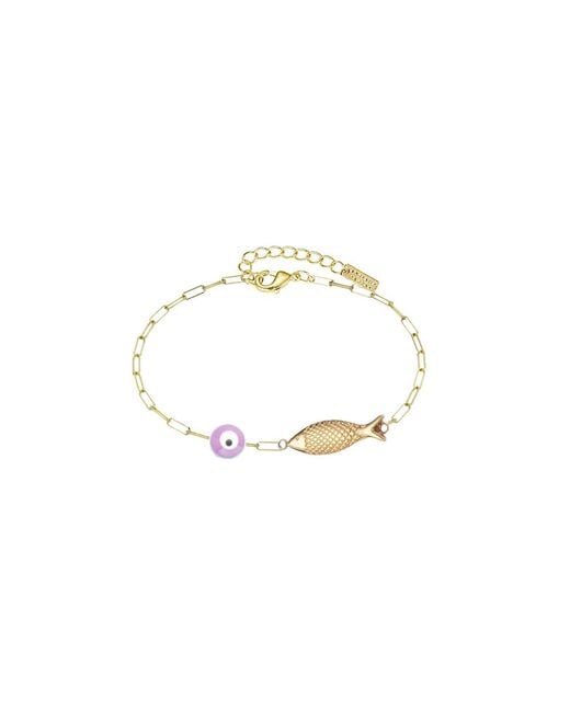 Adriana Pappas Designs Metallic Fisheye Chain Bracelet