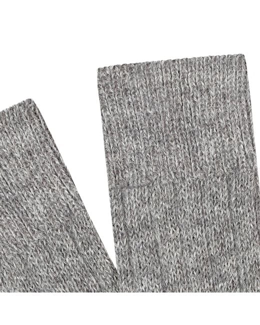 Paul James Knitwear Gray Alpaca Kenilworth Lounge Socks