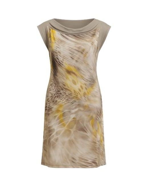 Conquista Natural Animal Print Dress