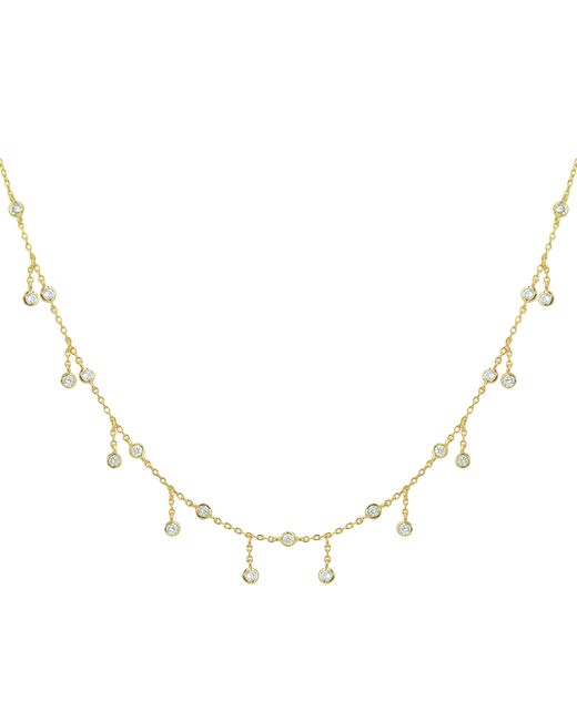 KAMARIA Metallic Neutrals Rain Drop Choker Necklace With Crystals