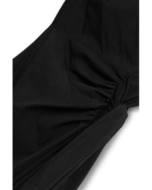 Nocturne Black Tie Detail Midi Dress