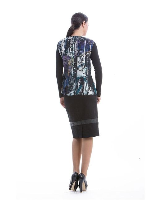 Conquista Black Classic Straight Skirt