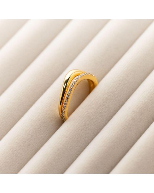 Belinda Jewelz Metallic Pavé Wavy Organic Ring