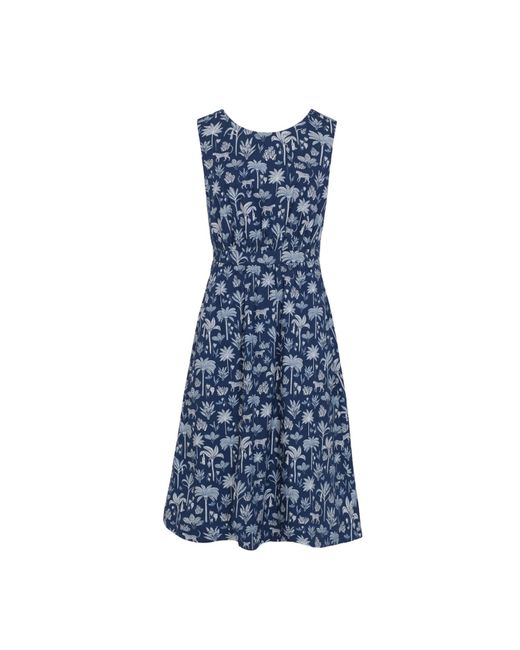 Emily and Fin Blue Lucy Navy Kerala-jungle Palm Dress