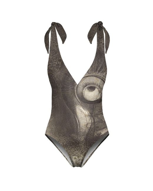 Aloha From Deer Brown Neutrals First Vision Attempted One Piece Swimsuit