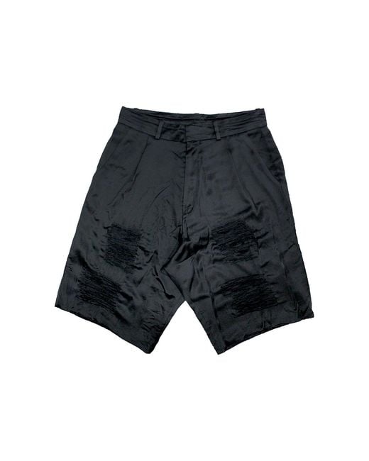 Maison Bogomil Gray Short Textured Pants for men