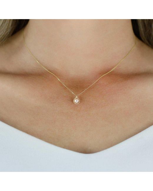 Lee Renee Metallic Dahlia Bud Freshwater Pearl Necklace –