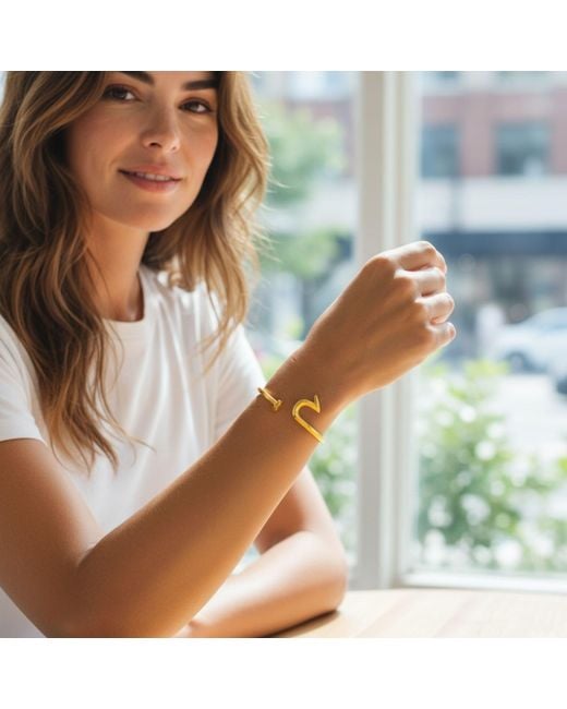 Jagged Halo Jewelry Yellow Nailed It Nail Cuff Bangle