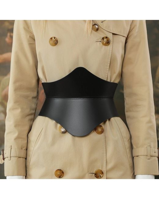 Haute Cuir Black Kairo Leather Corset Belt