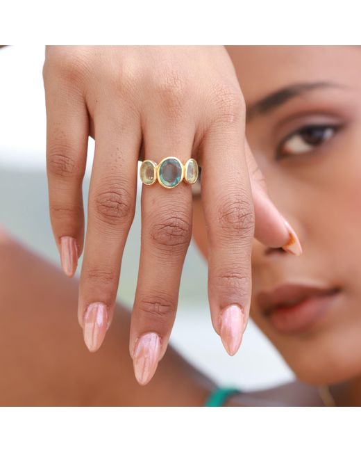 GEM BAZAAR Blue Riviera Ring