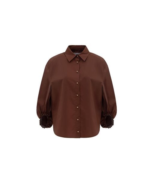 Georgette Brown Dark Sand Shirt