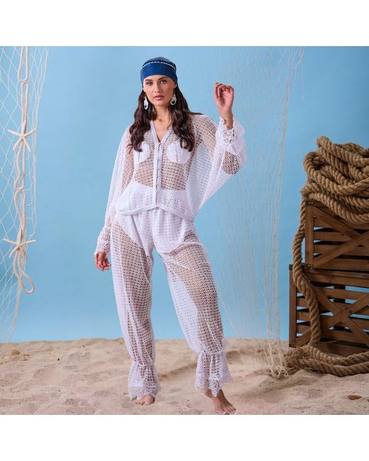 GLAM ON YOU White Delphine Pants