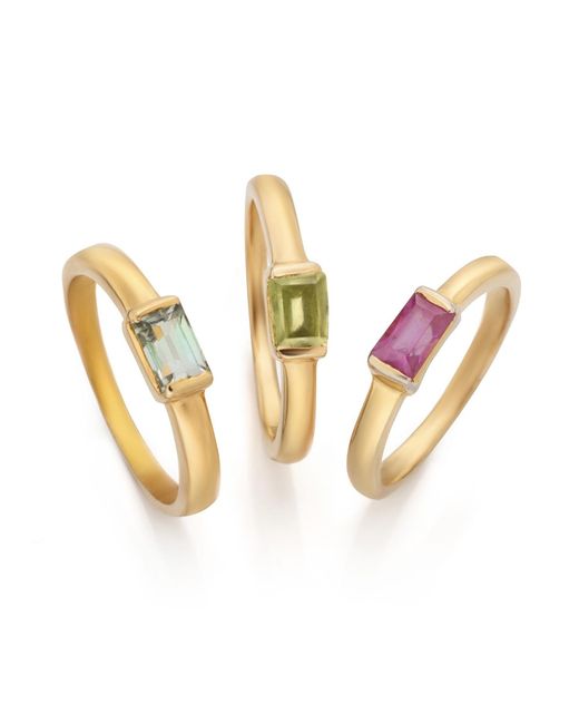 Preeti Sandhu Metallic 14K Plated Stone Ring