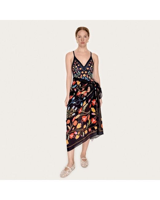 Jessie Zhao New York Blue Beach Sarong Wrap