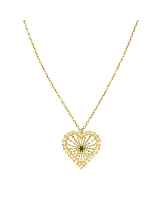 Zoe & Morgan Metallic Amor Necklace With Chrome Diopside