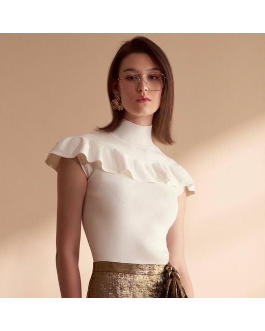 Emma Wallace White Lotte Top