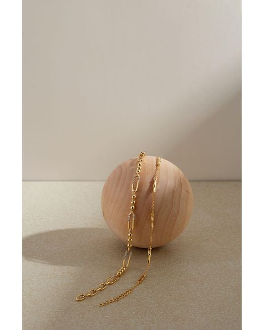Vanhi Metallic Bamboo Chain Bracelet