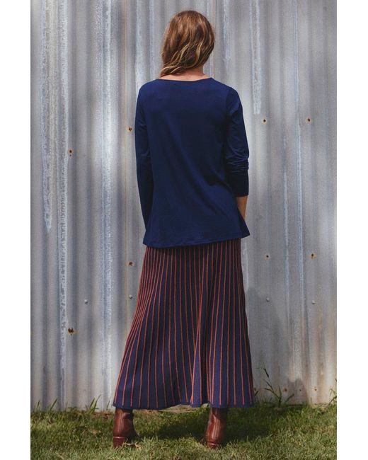 Adrift Clothing Blue Long Sleeve Swing Tee