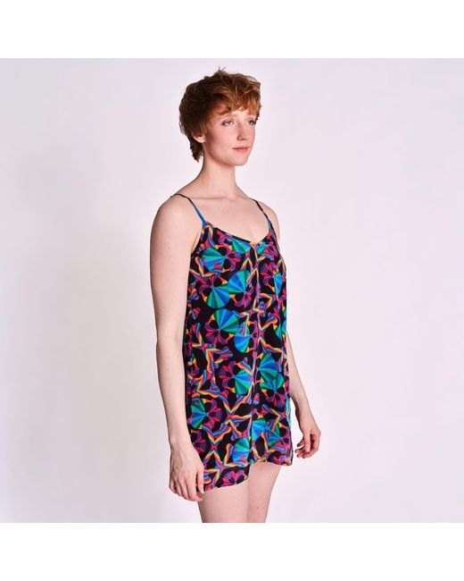 Any Old Iron Blue Skull Short Dress