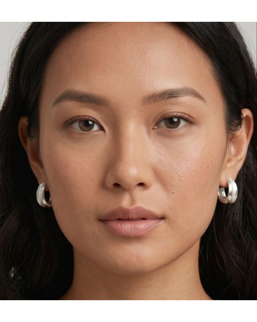 Uchi and Soto Metallic Nami Molten Hoop Earrings