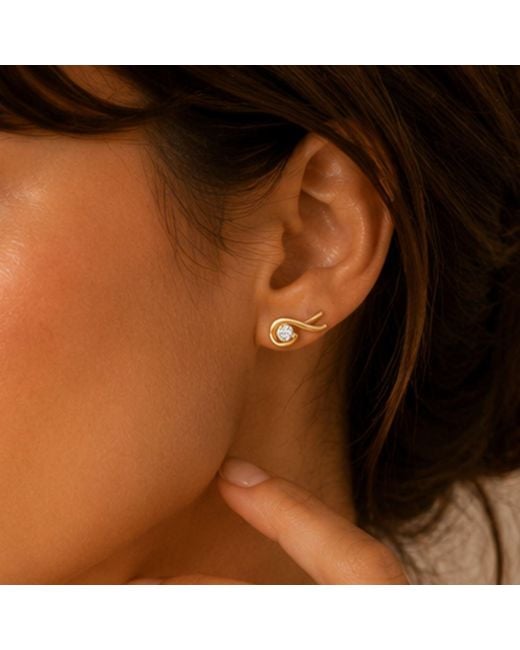 Lily Flo Jewellery Metallic It Didnt End There Necklace Diamond Earrings