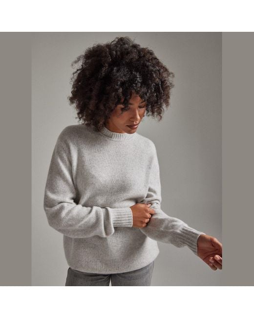 Salts Gray Lofty Knit Crew Neck Sweater